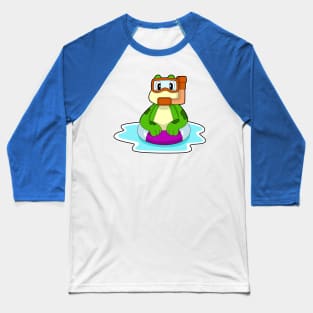 Frog Swimming Snorkel Baseball T-Shirt